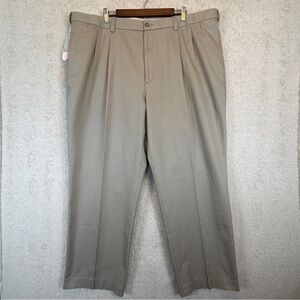 NWT Savane Comfort Waist Tailored 2U Pants Khaki Chinos Big & Tall Men’s 46x30
